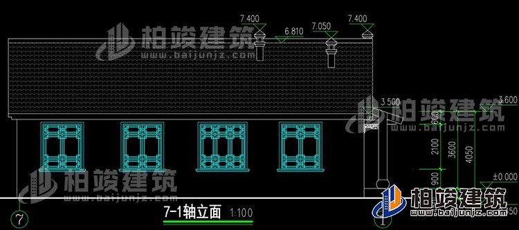 背立麵圖