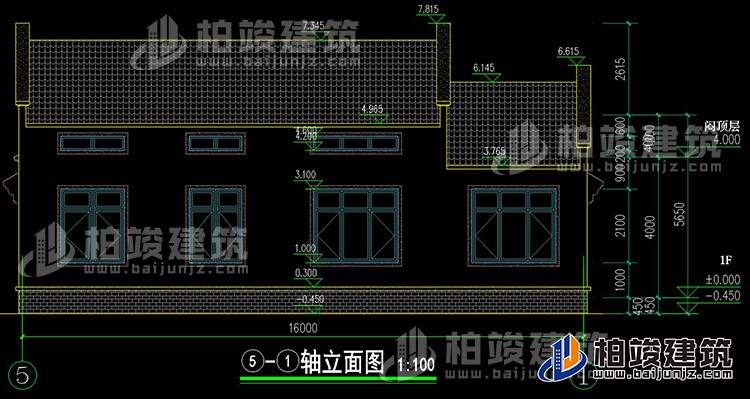 背立麵圖