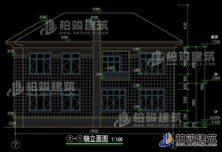 背立麵圖