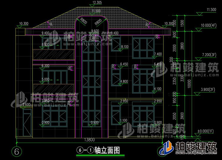 背立麵圖