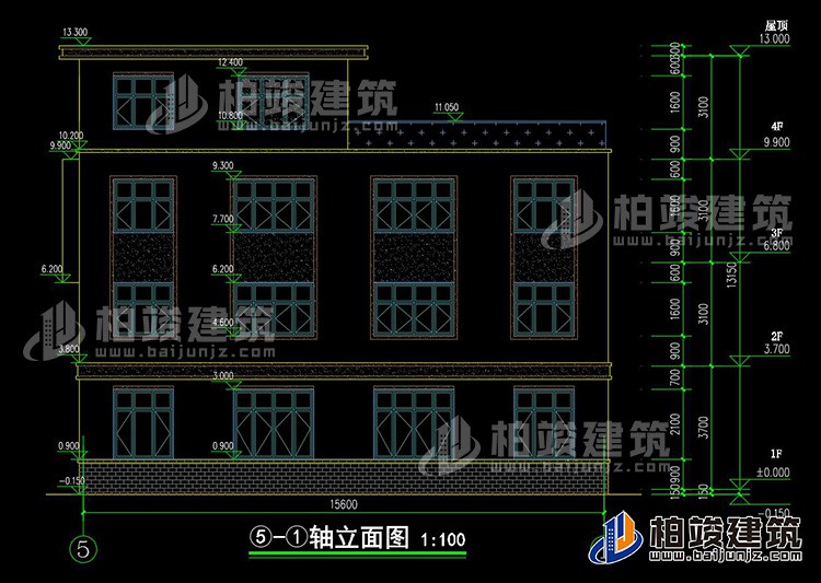 背立麵圖