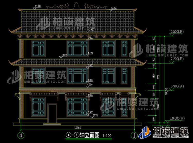 背立麵圖