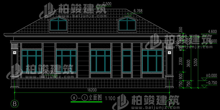 背立麵圖