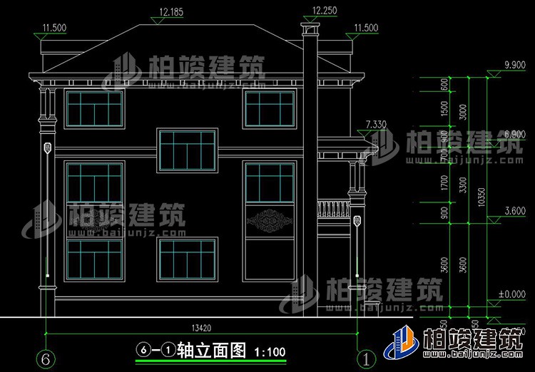 背立麵圖