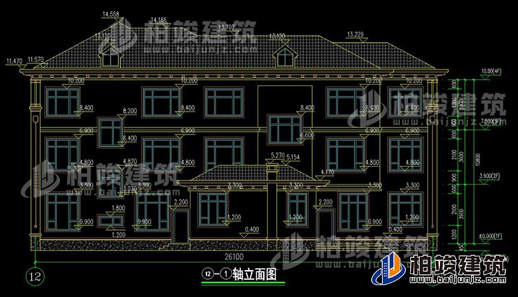 背立麵圖