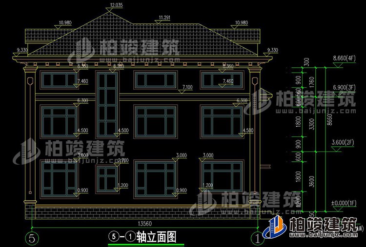 背立麵圖